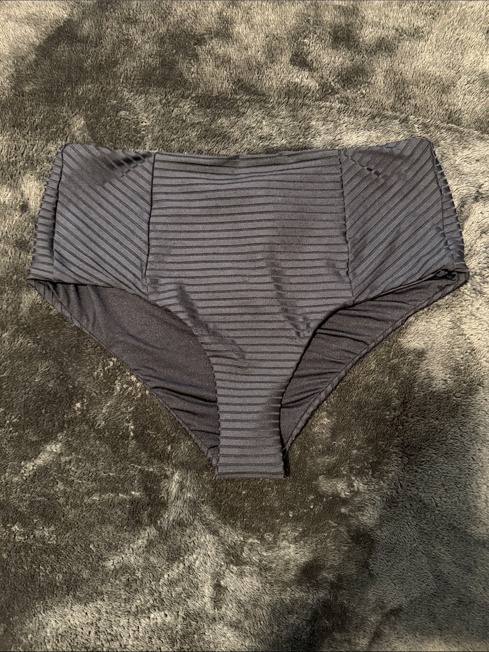 Rip Curl High-Waist Textured Bikini Bottom - Black